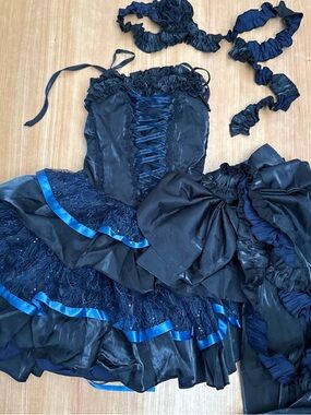Navy Blue Lace-Up Lolita Party dress